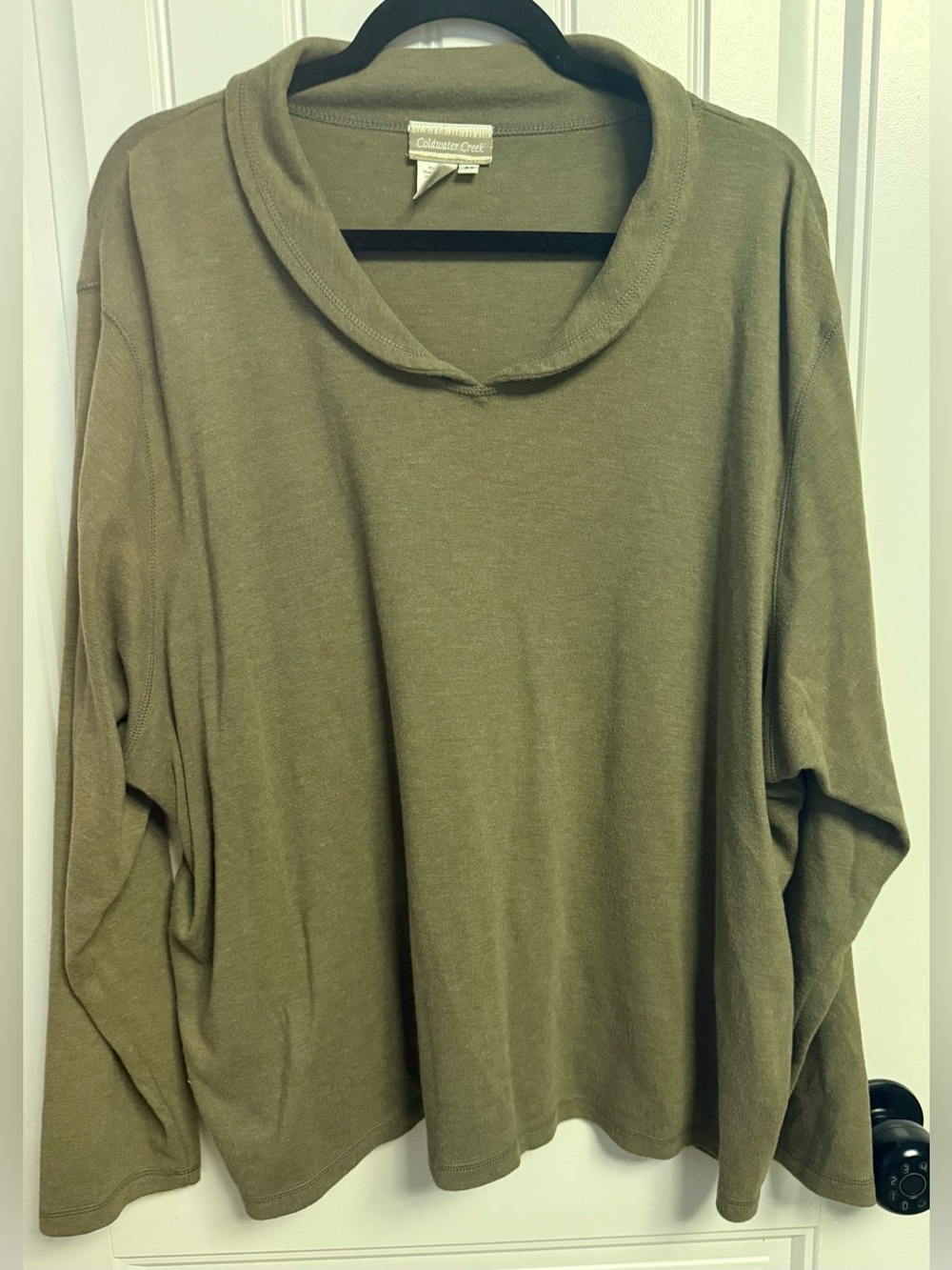 Olive-Style Long Sleeve Cowl Neck Top